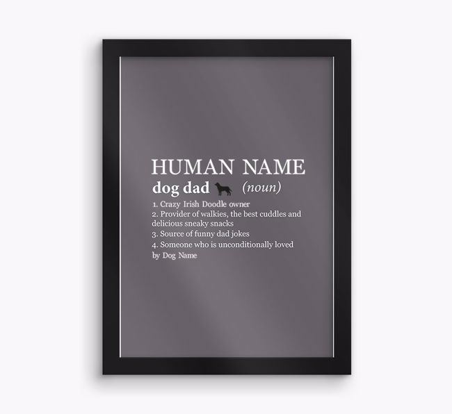 'Dad Definition' Print with {breedFullName} Silhouette